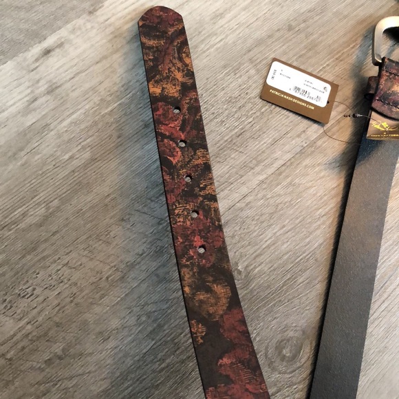 Patricia Nash Vietri Vintage Floral Brocade Leather Belt Size S NWT - Picture 14 of 16